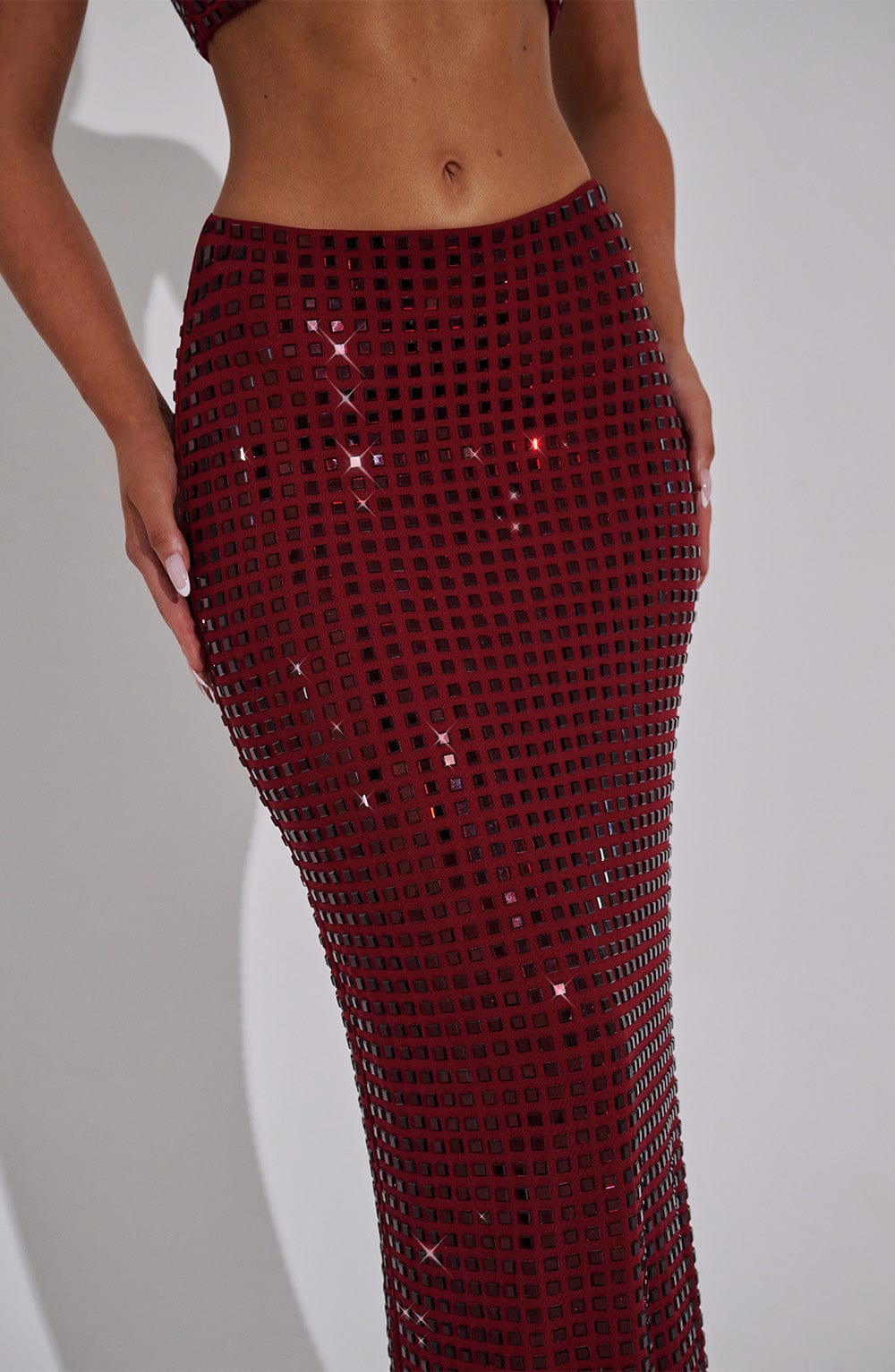 Fioraessa Maxi Skirt in Wine by Clandour, product photo 5