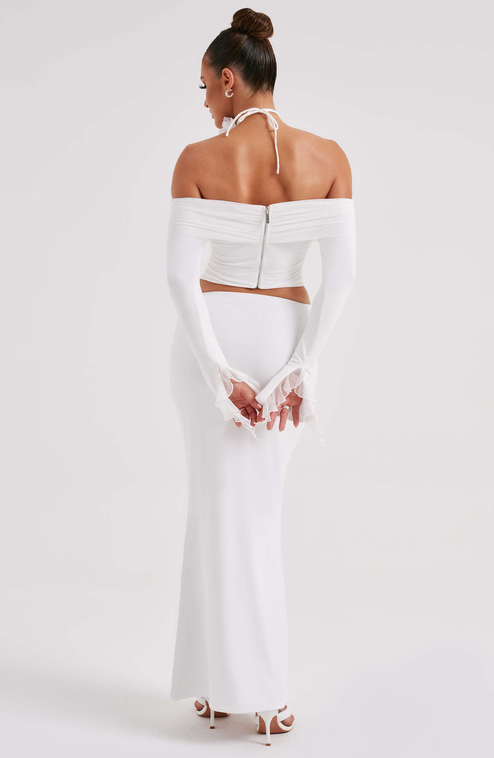 Fioraette Maxi Skirt in Ivory by Clandour, product photo 2