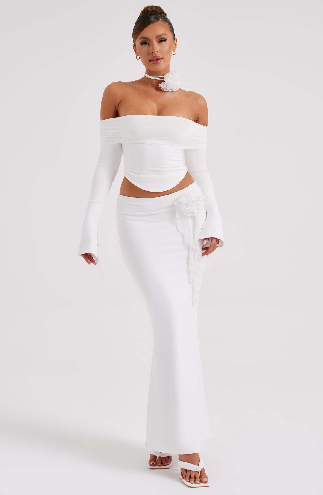 Fioraette Maxi Skirt in Ivory by Clandour, product photo 7