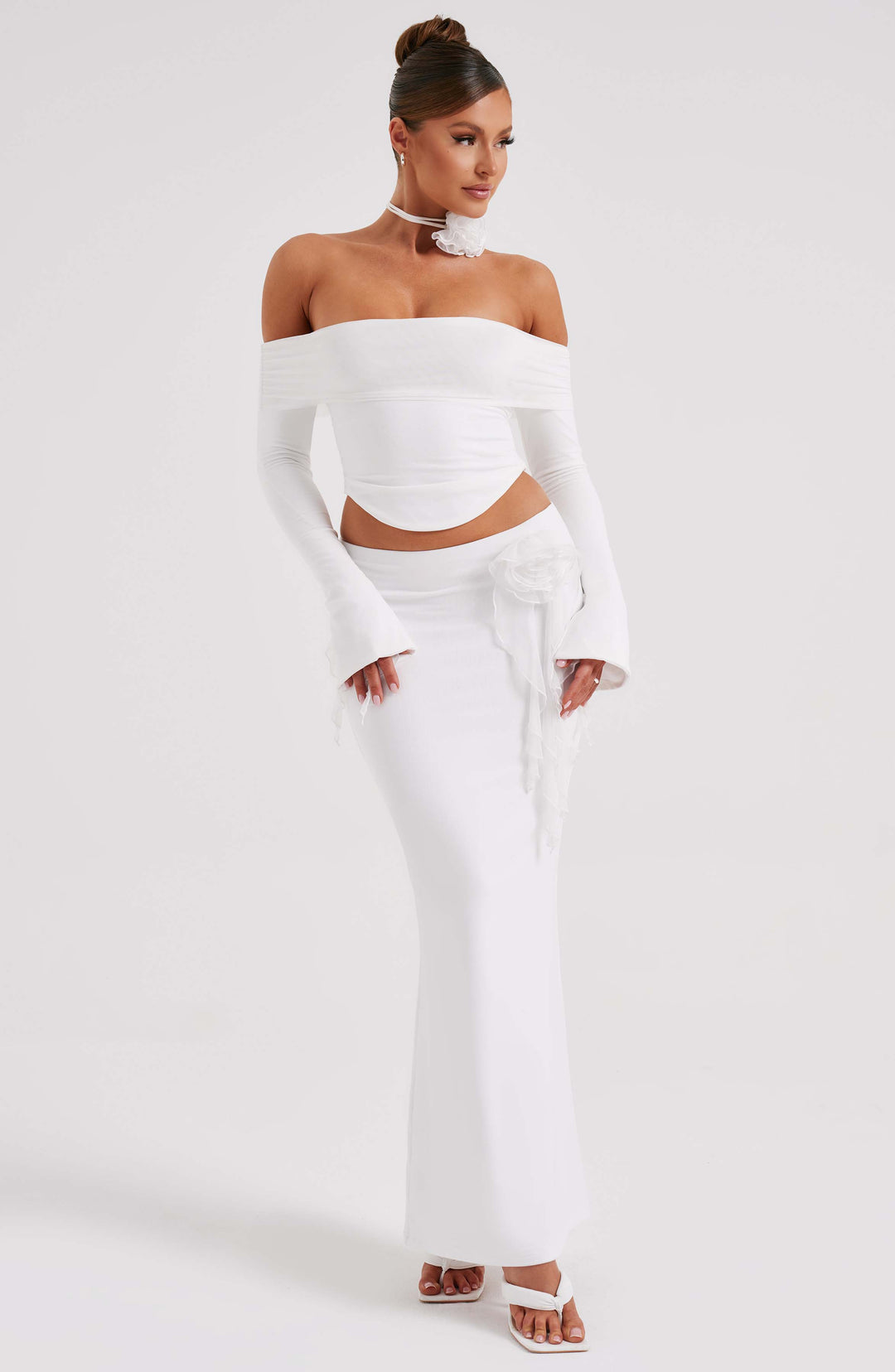 Fioraette Maxi Skirt in Ivory by Clandour, product photo 10