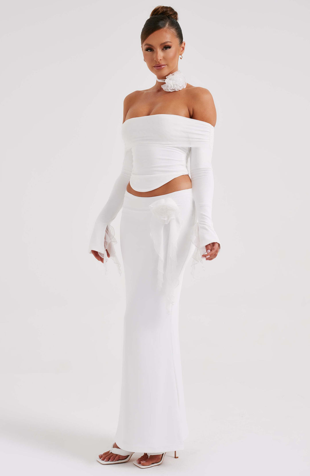 Fioraette Maxi Skirt in Ivory by Clandour, product photo 12