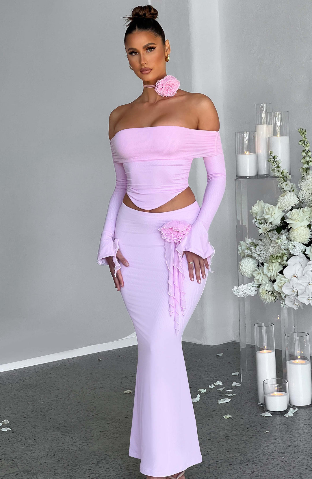 Fioraette Maxi Skirt in Pink by Clandour, product photo 1