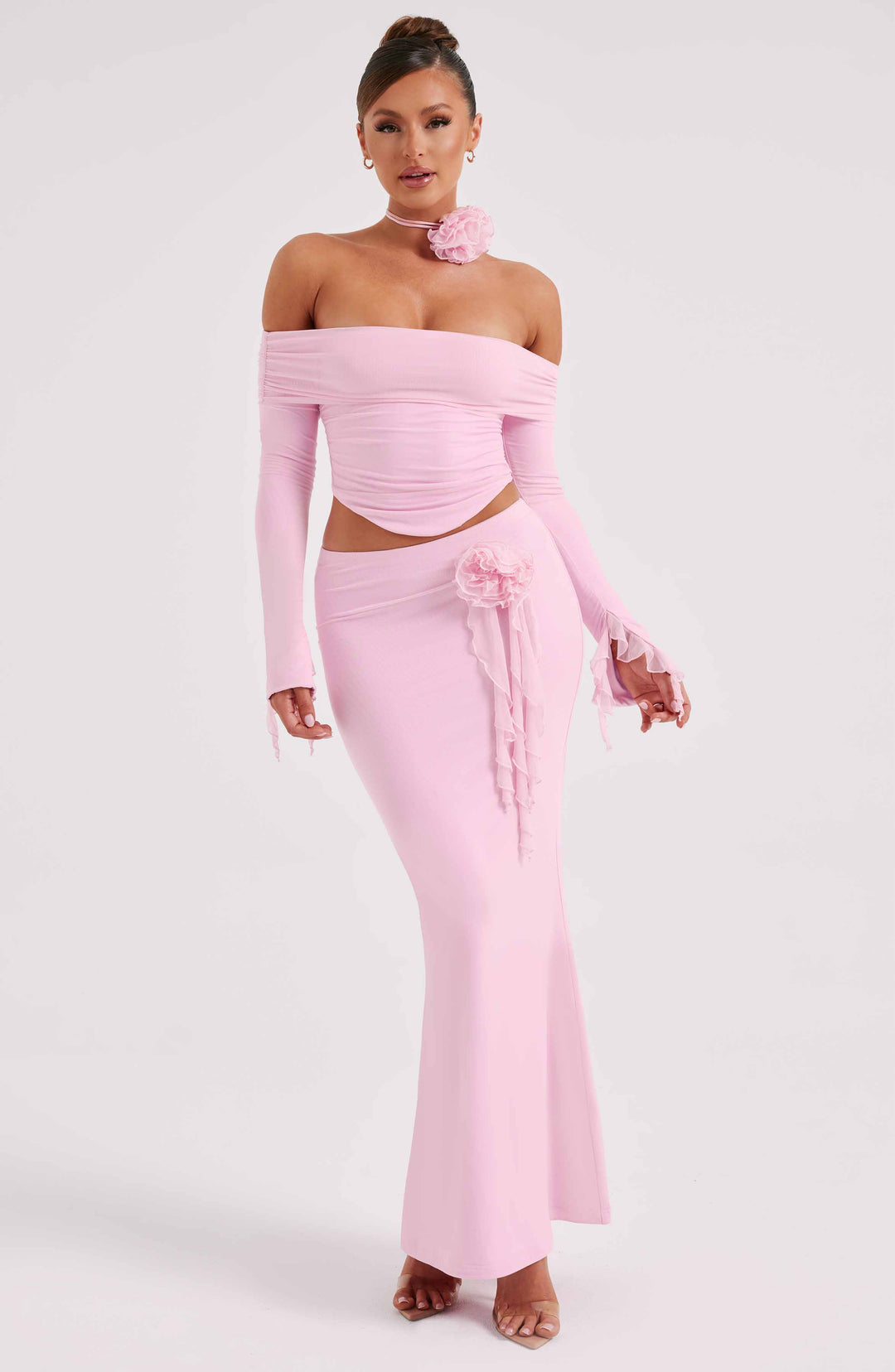 Fioraette Maxi Skirt in Pink by Clandour, product photo 14