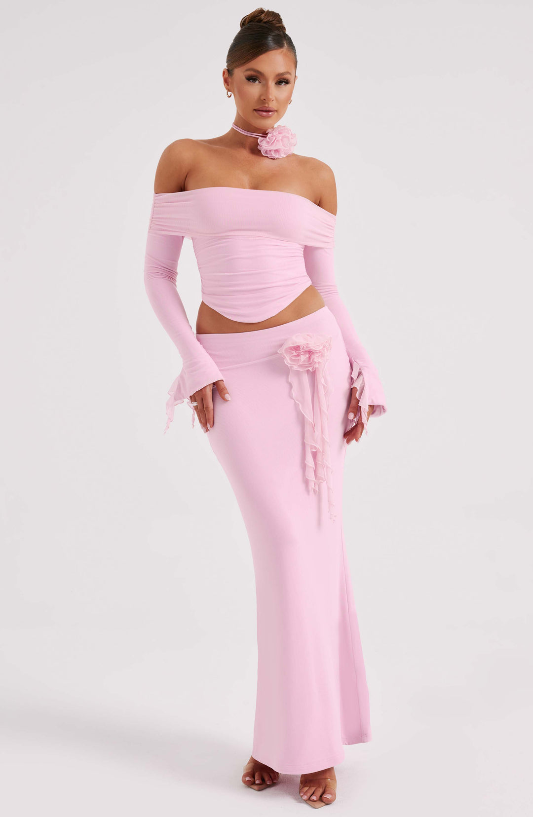 Fioraette Maxi Skirt in Pink by Clandour, product photo 15