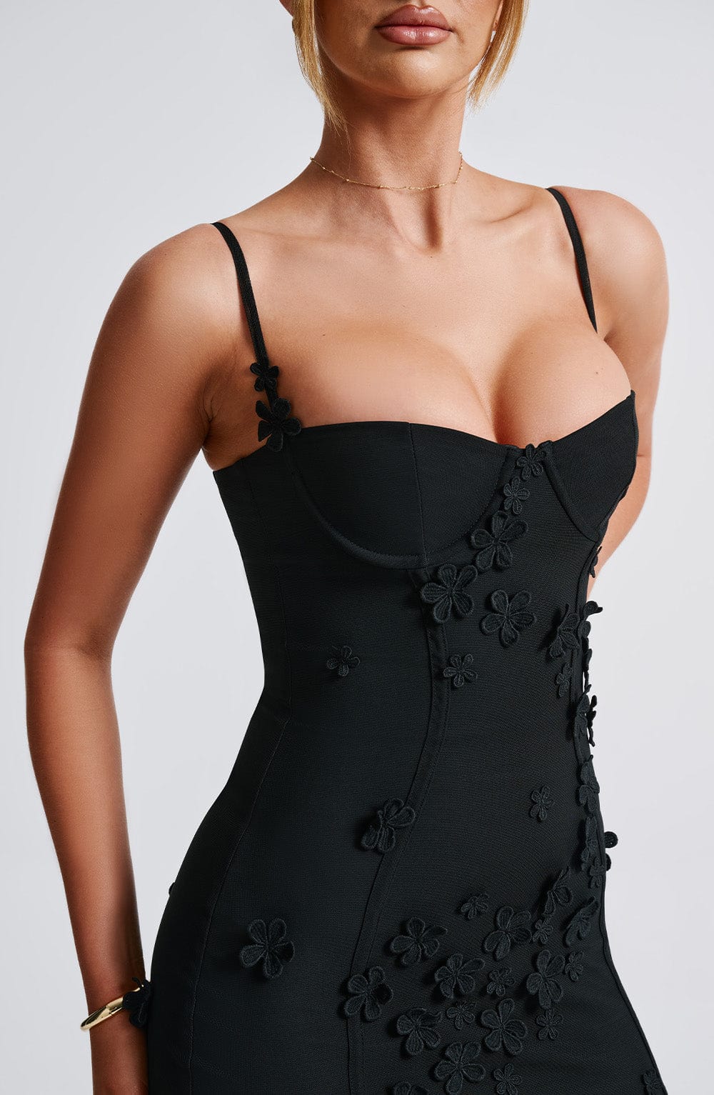 Fioraia Maxi Dress in Black Lined by Clandour, product photo 6