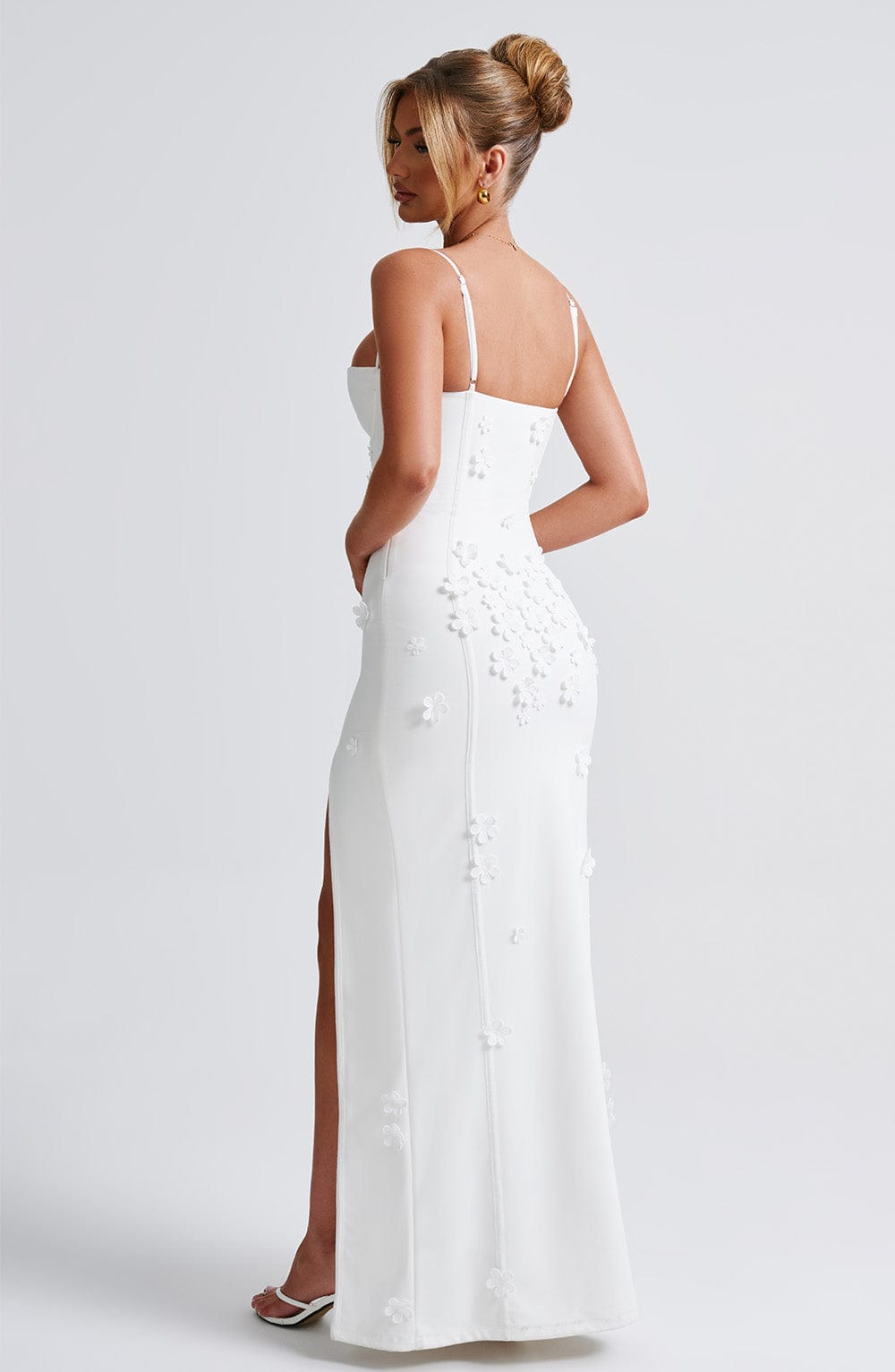Fioraia Maxi Dress in Ivory Lined by Clandour, product photo 3
