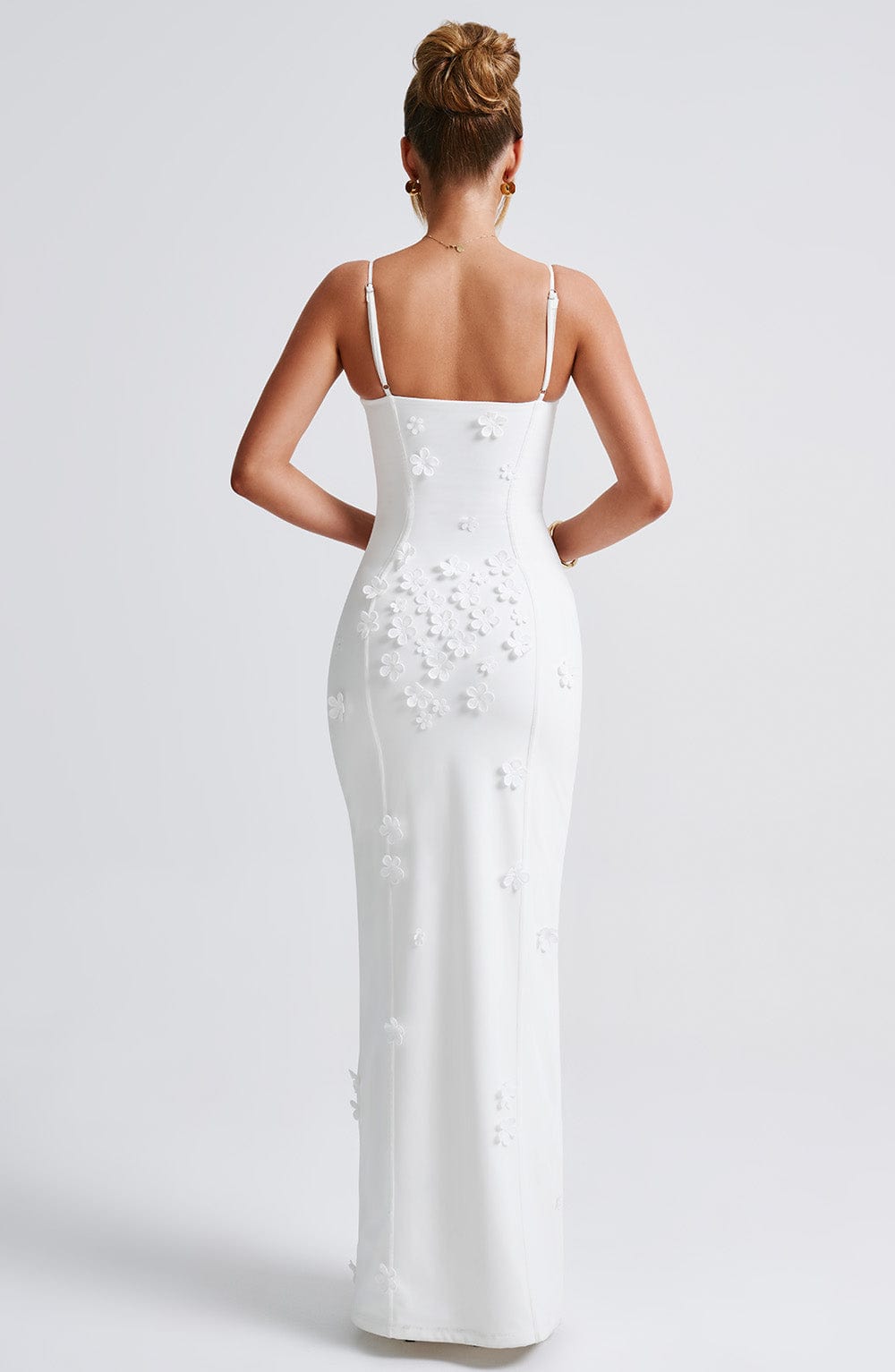 Fioraia Maxi Dress in Ivory Lined by Clandour, product photo 6