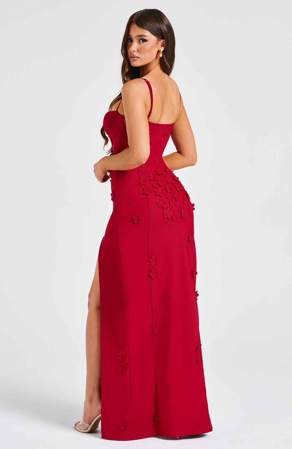 Fioraia Maxi Dress in Red Lined by Clandour, product photo 7