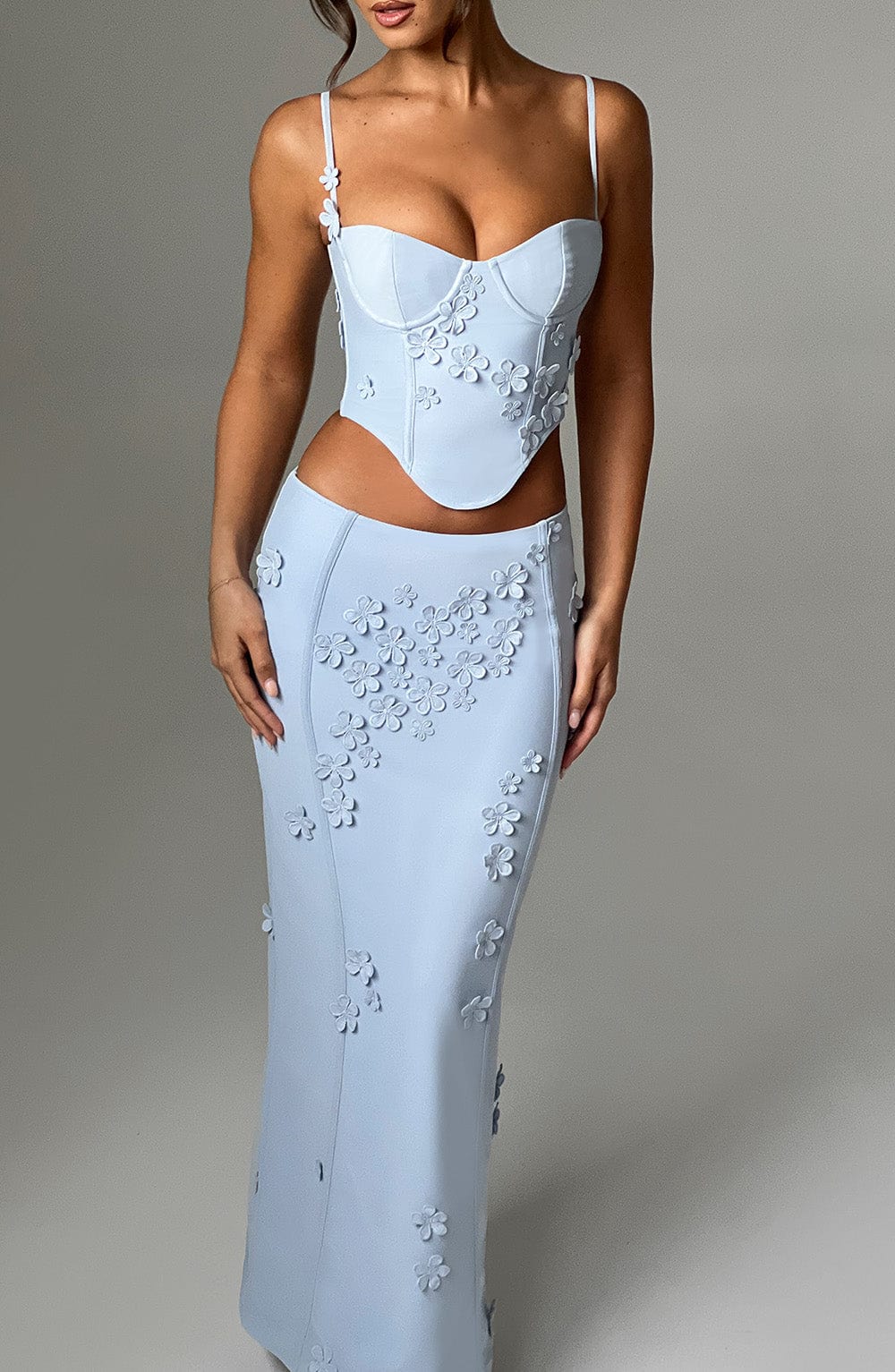 Fioraia Maxi Skirt in Blue by Clandour, product photo 1
