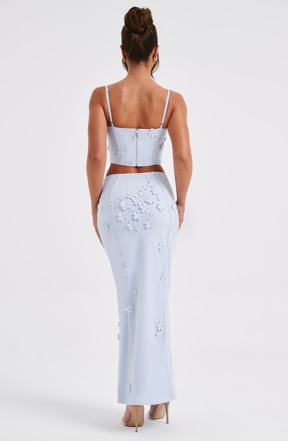 Fioraia Maxi Skirt in Blue by Clandour, product photo 2