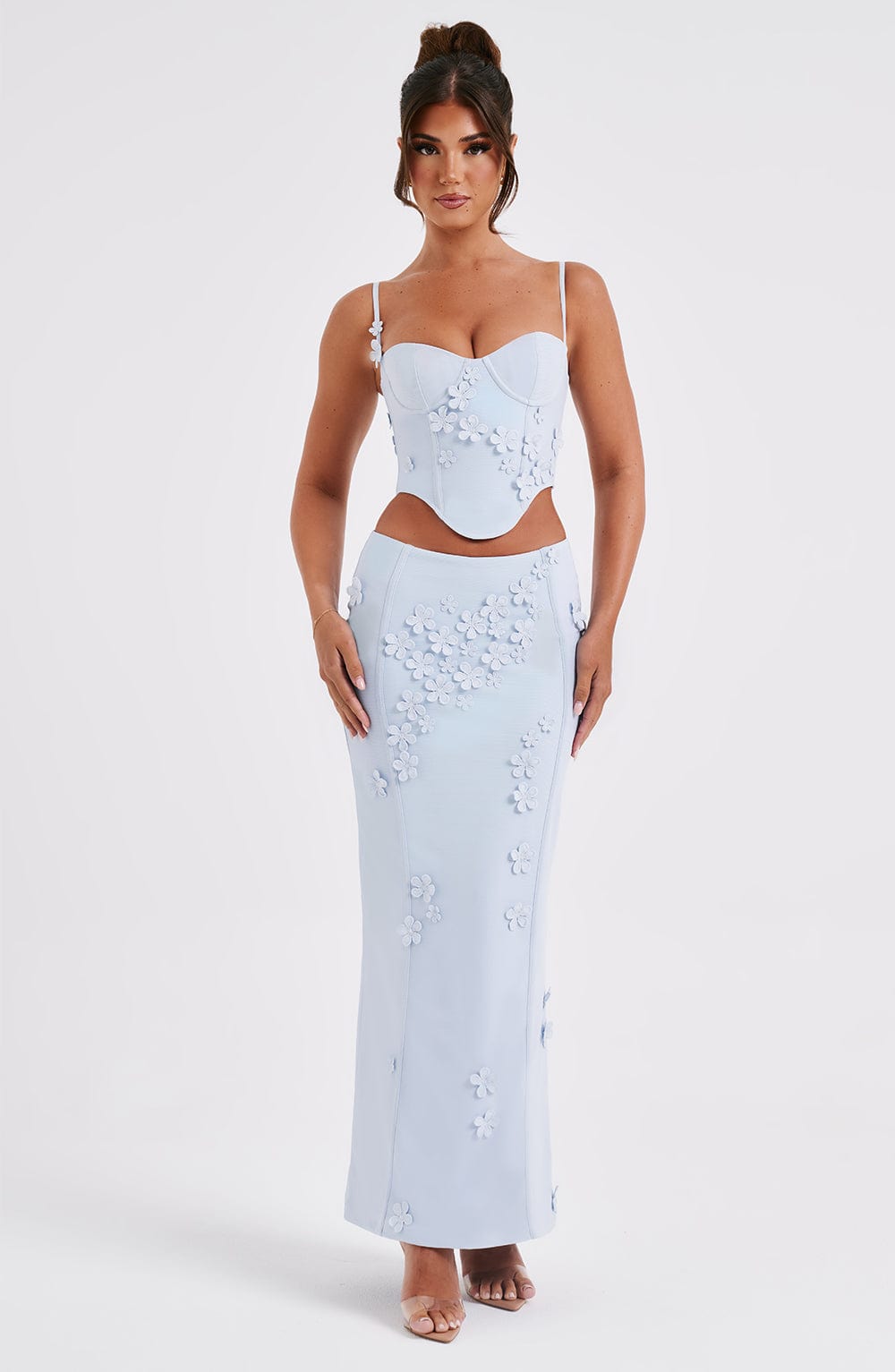 Fioraia Maxi Skirt in Blue by Clandour, product photo 3