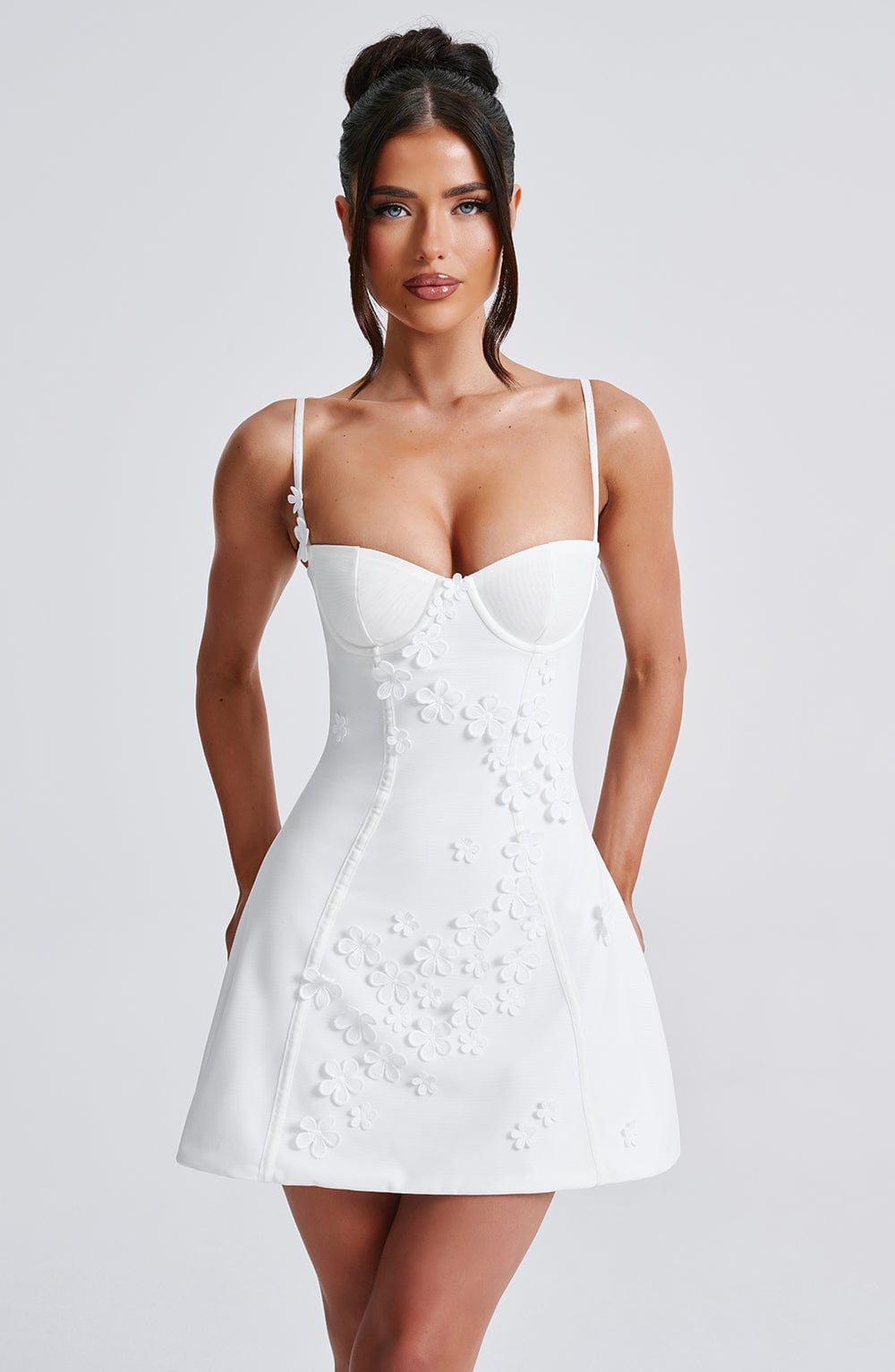 Fioraia Mini Dress in Ivory by Clandour, product photo 10