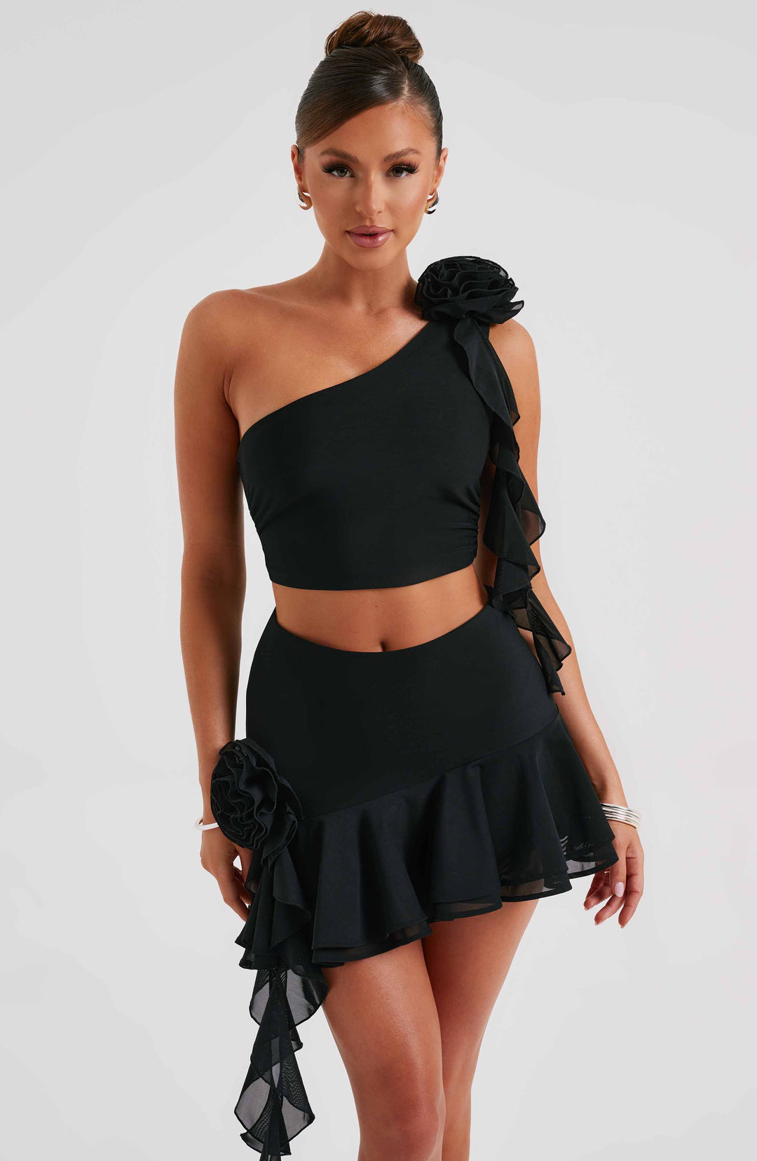 Fioraine Top in Black by Clandour, product photo 3