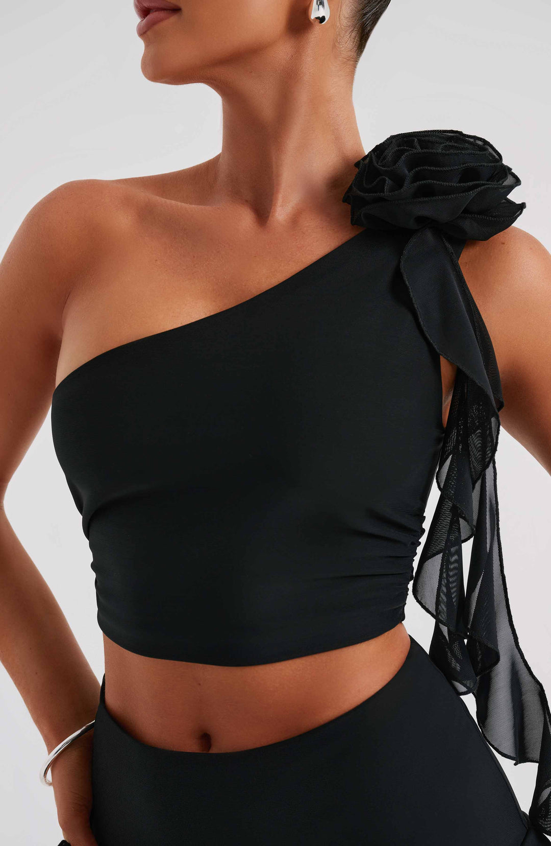 Fioraine Top in Black by Clandour, product photo 5
