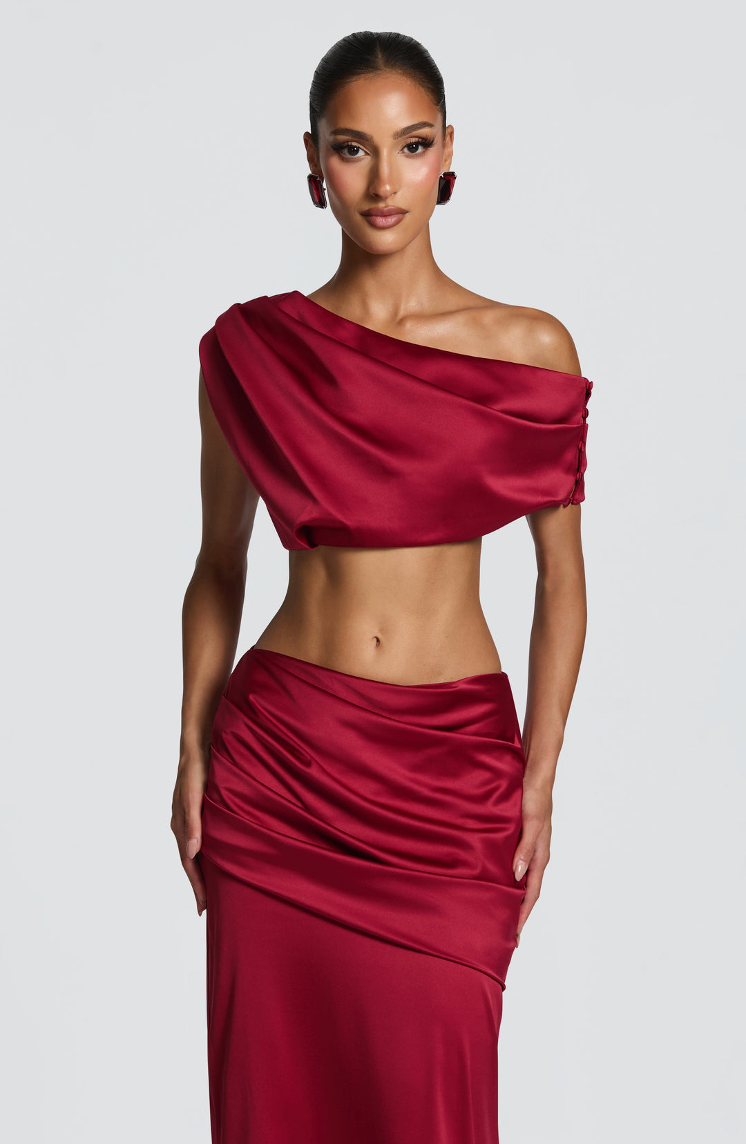 Fiorairis Top in Burgundy by Clandour, product photo 1