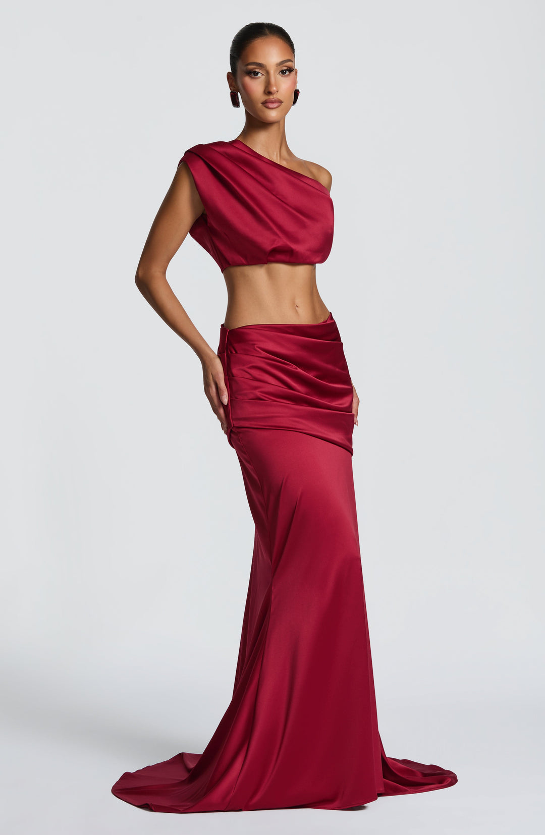 Fiorairis Top in Burgundy by Clandour, product photo 5
