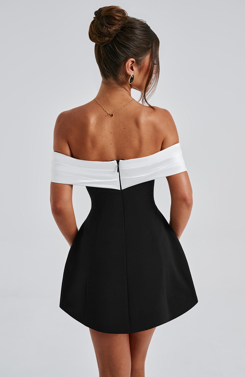 Fioraise Mini Dress in Black/White by Clandour, product photo 7