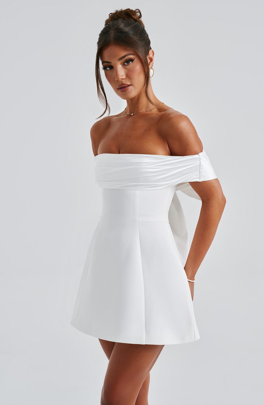 Fioraise Mini Dress in Ivory by Clandour, product photo 6