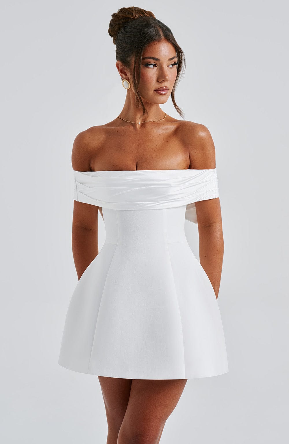 Fioraise Mini Dress in Ivory by Clandour, product photo 12