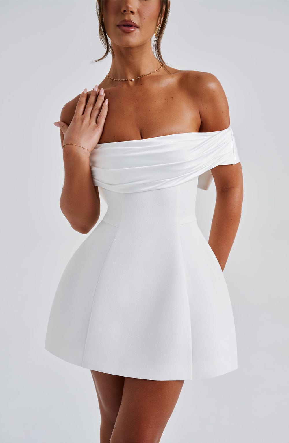 Fioraise Mini Dress in Ivory by Clandour, product photo 15
