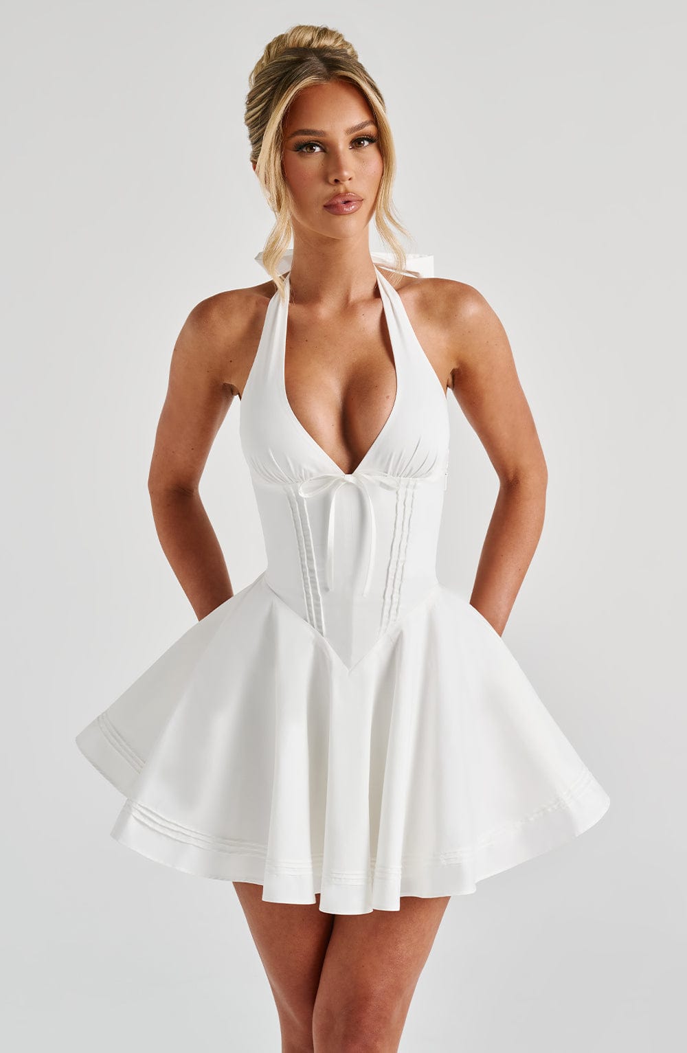 Fioralina Mini Dress in Ivory by Clandour, product photo 8