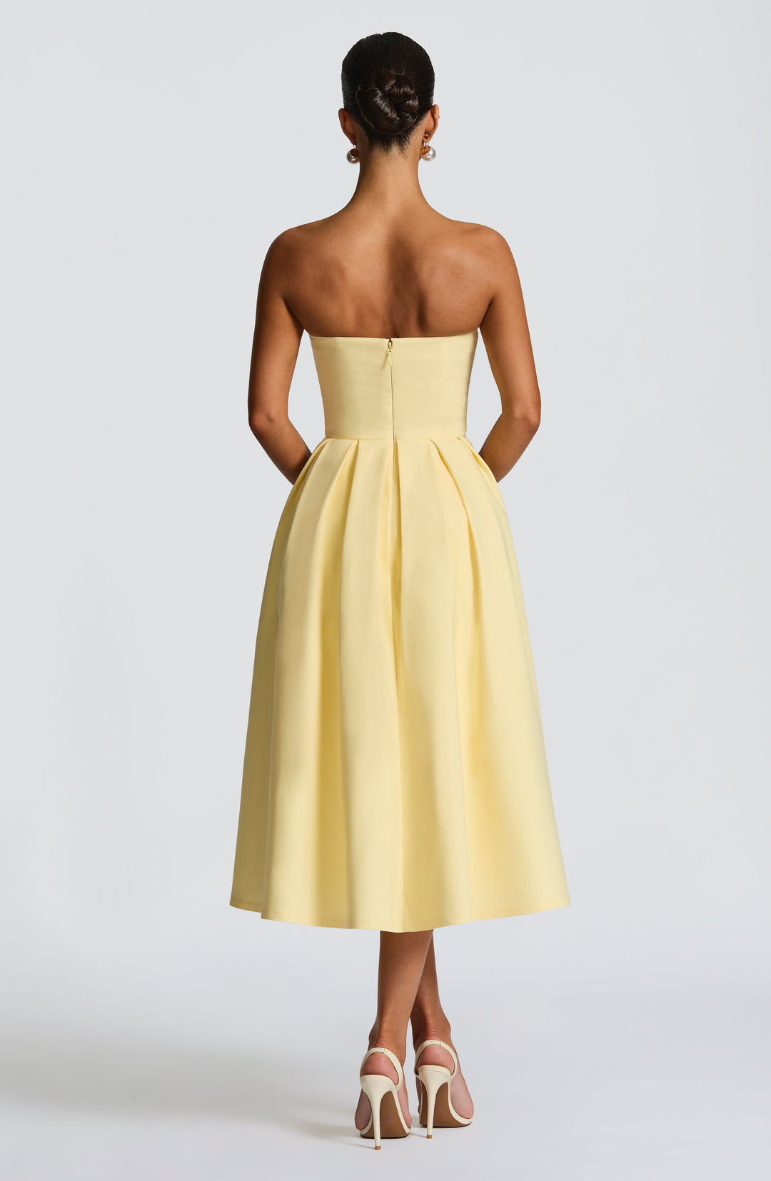 Fioralise Midi Dress in Lemon by Clandour, product photo 3