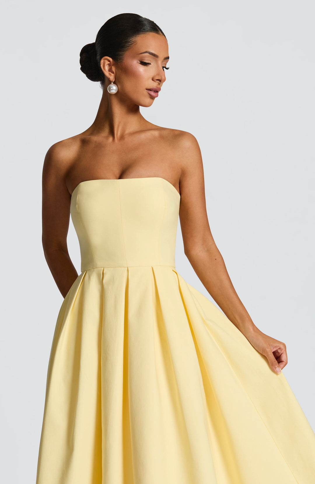 Fioralise Midi Dress in Lemon by Clandour, product photo 4