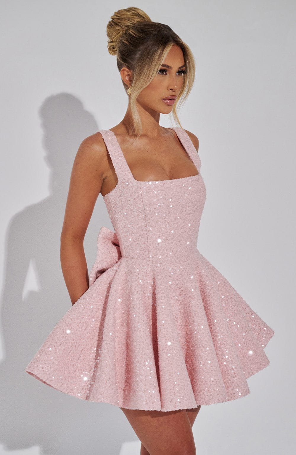 Fioramira Mini Dress in Blush by Clandour, product photo 3