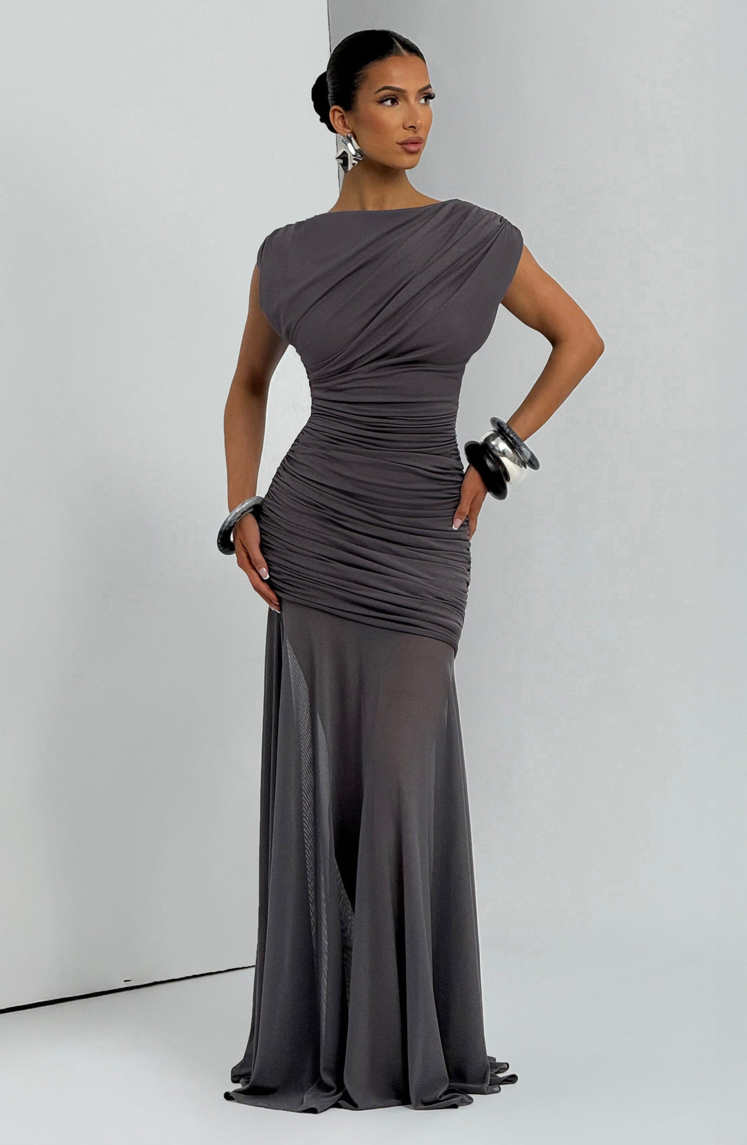Fioraola Maxi Dress in Charcoal by Clandour, product photo 8