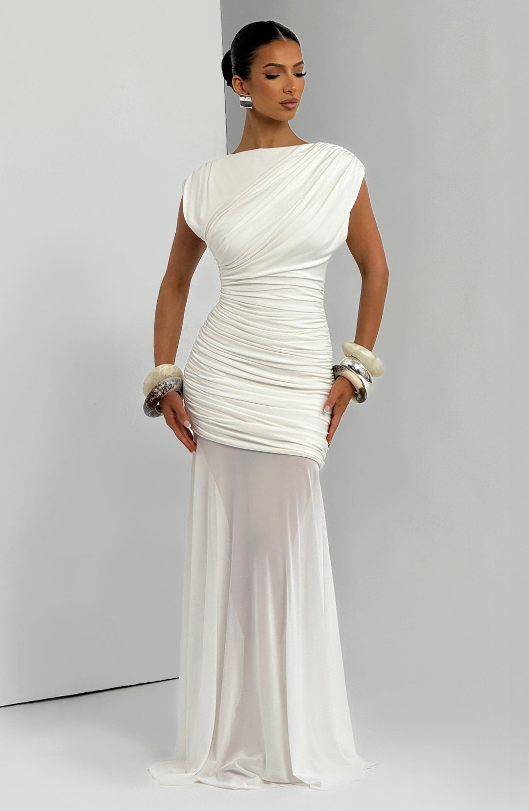 Fioraola Maxi Dress in Ivory by Clandour, product photo 4