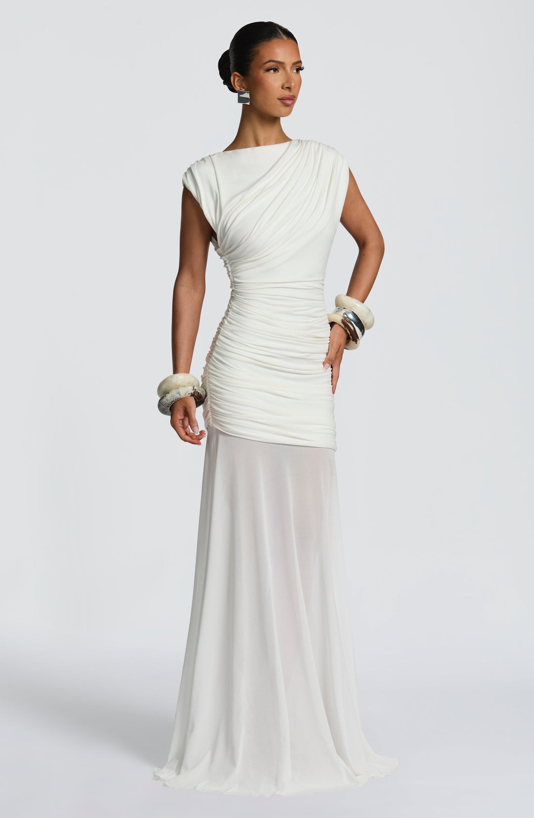 Fioraola Maxi Dress in Ivory by Clandour, product photo 5