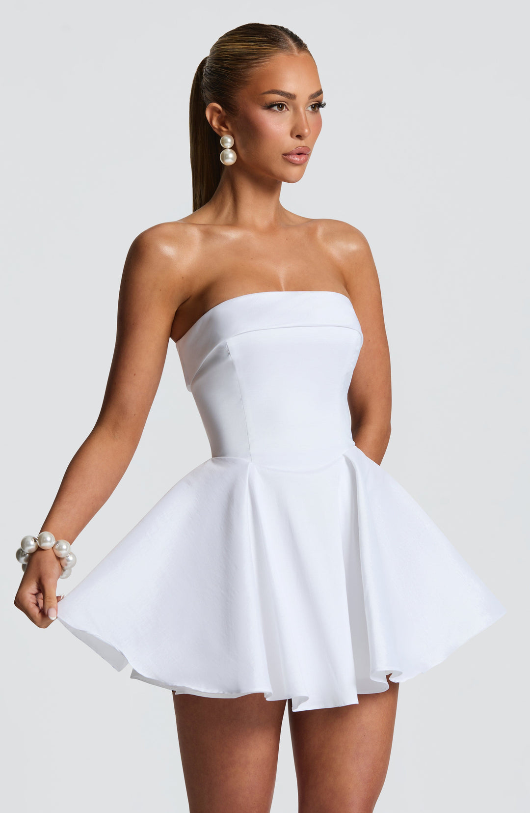 Fioraoria Mini Dress in Ivory by Clandour, product photo 3
