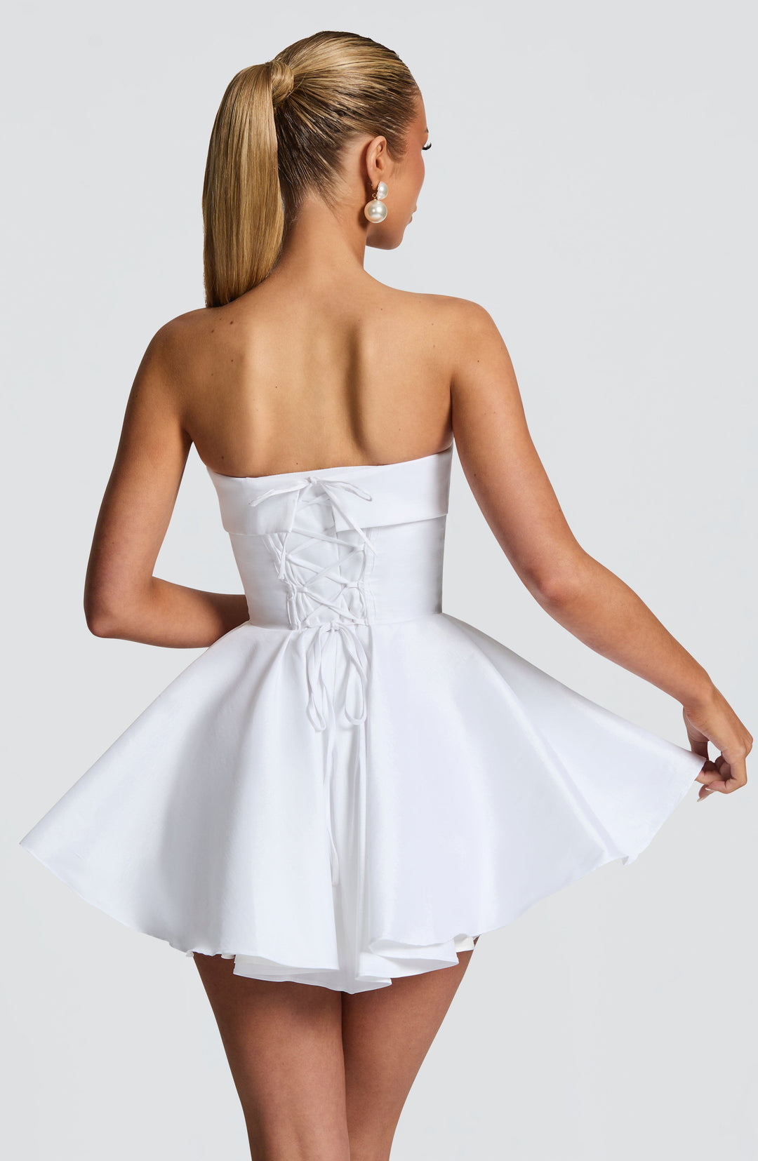 Fioraoria Mini Dress in Ivory by Clandour, product photo 4