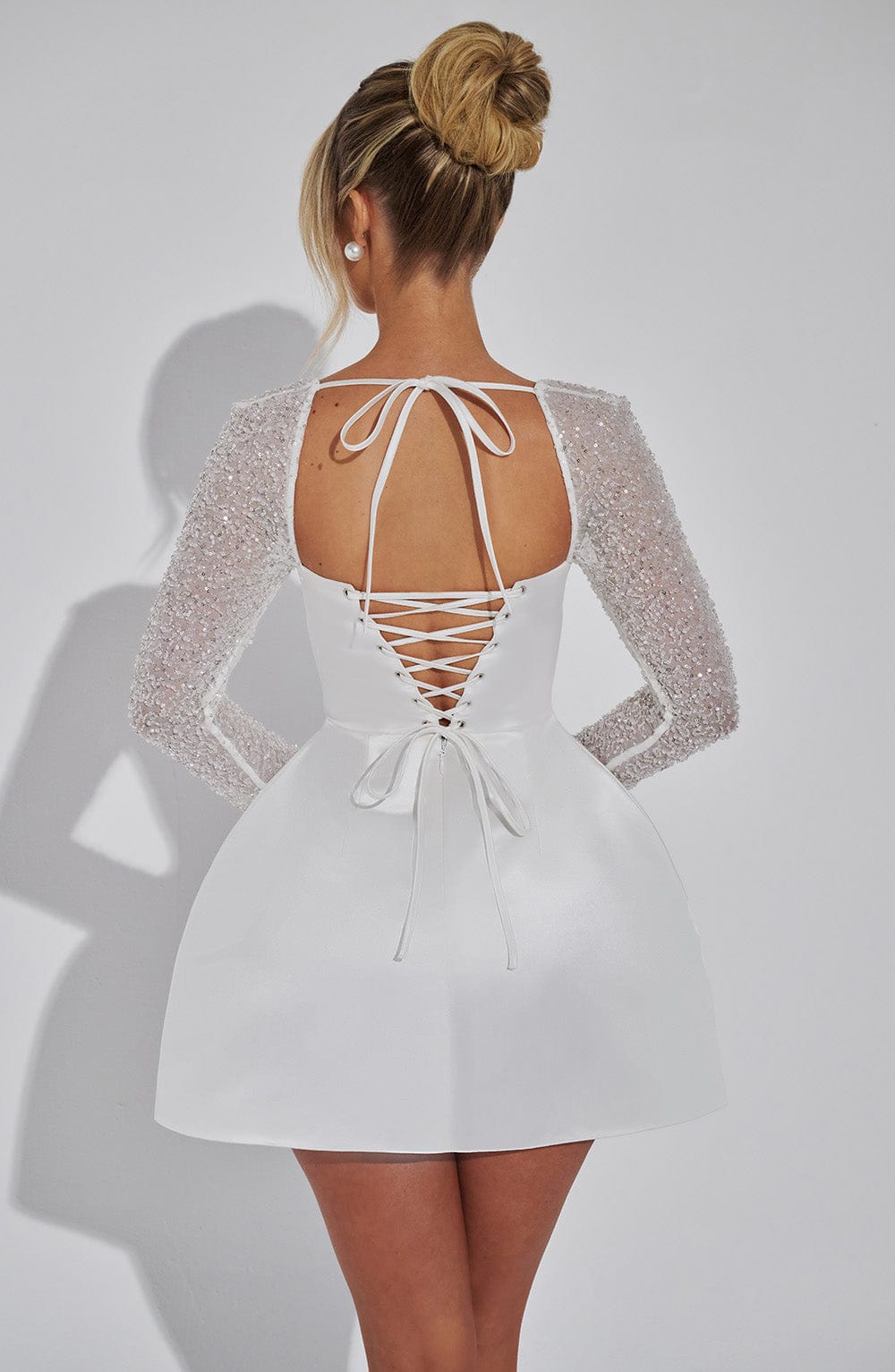 Fiorara Mini Dress in Ivory by Clandour, product photo 3