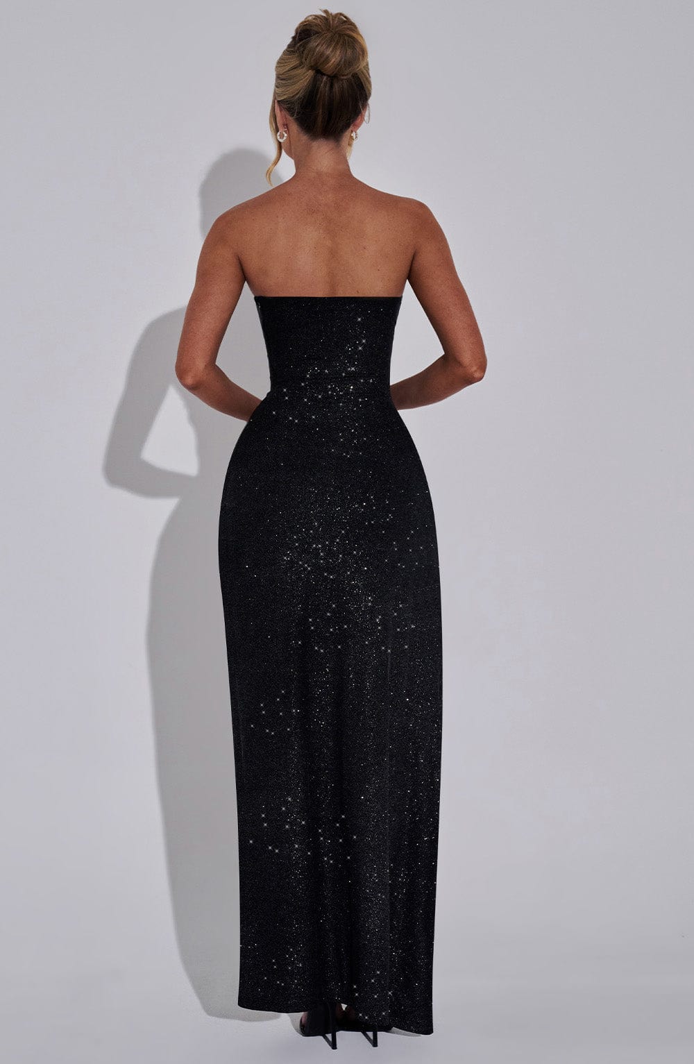 Fiorayne Maxi Dress in Black Sparkle by Clandour, product photo 4