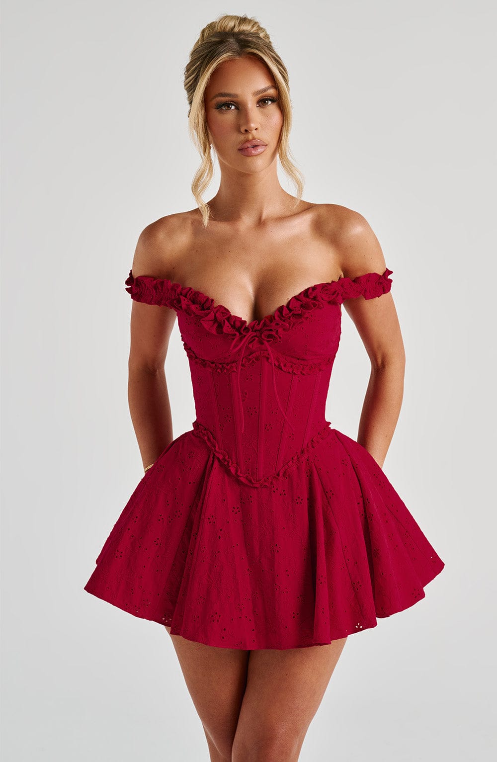 Giaelia Playsuit in Red by Clandour, product photo 1