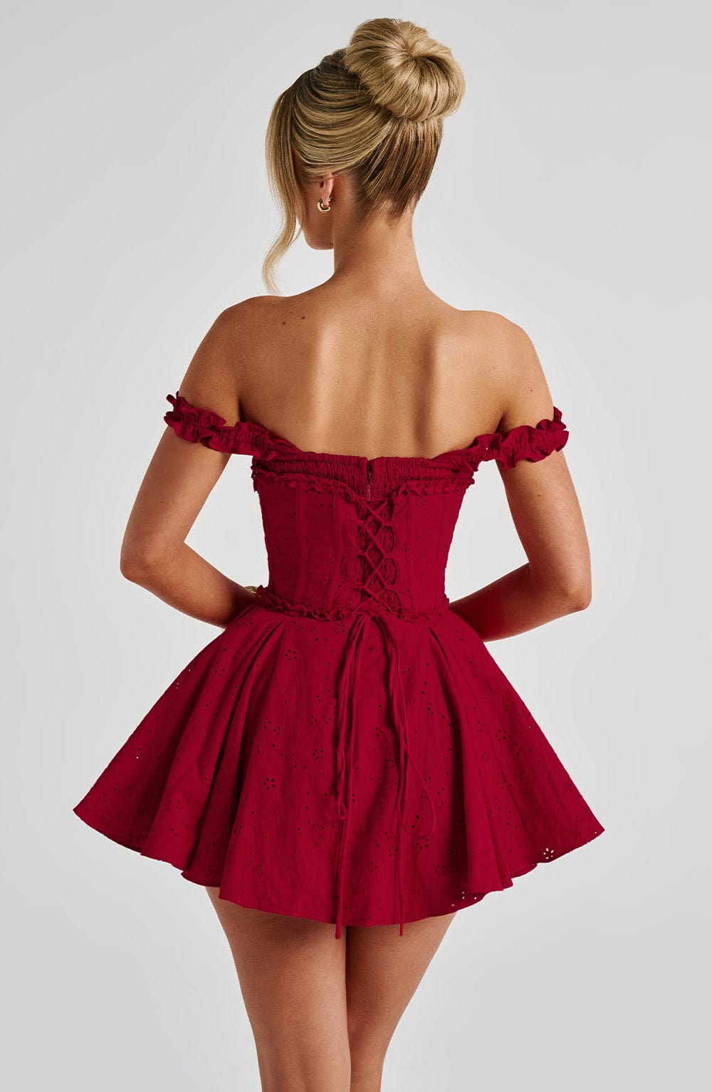 Giaelia Playsuit in Red by Clandour, product photo 3