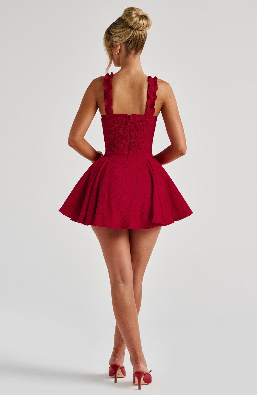 Giaelia Playsuit in Red by Clandour, product photo 8