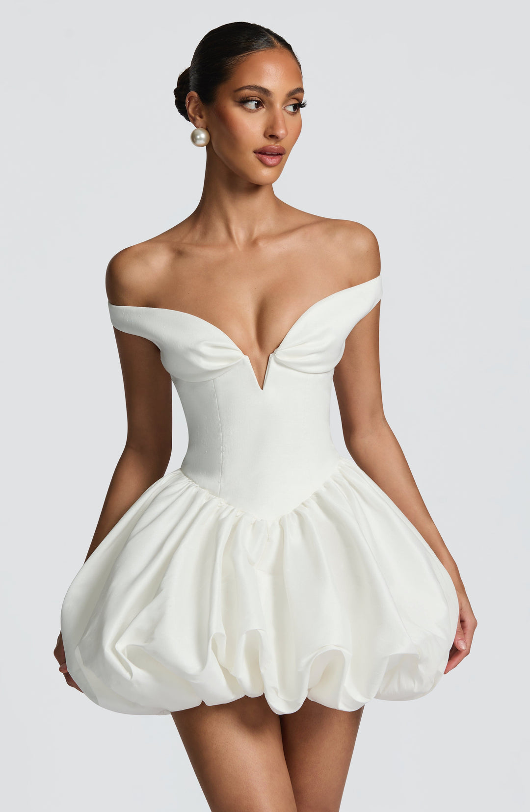 Giaelle Mini Dress in Ivory by Clandour, product photo 12
