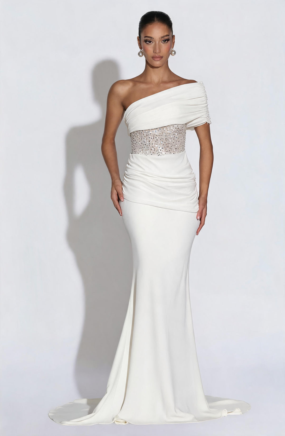 Giaena Gown in Ivory by Clandour, product photo 1