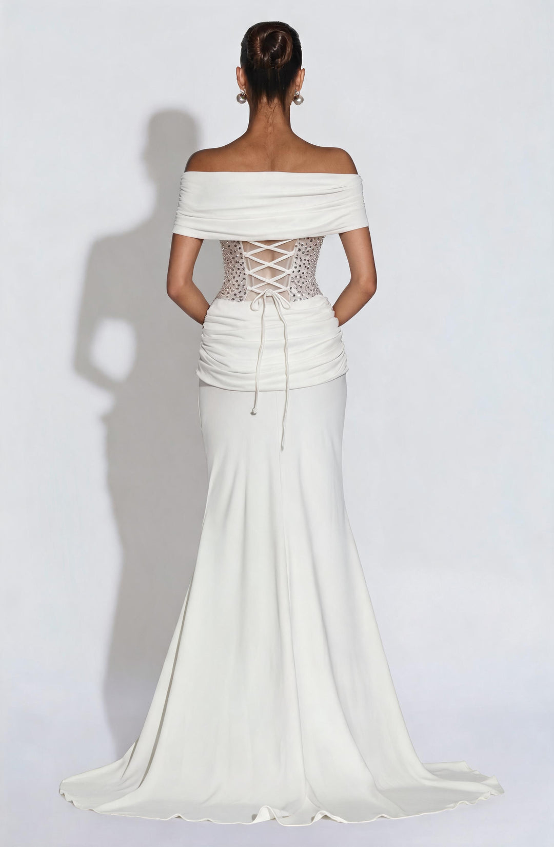 Giaena Gown in Ivory by Clandour, product photo 2