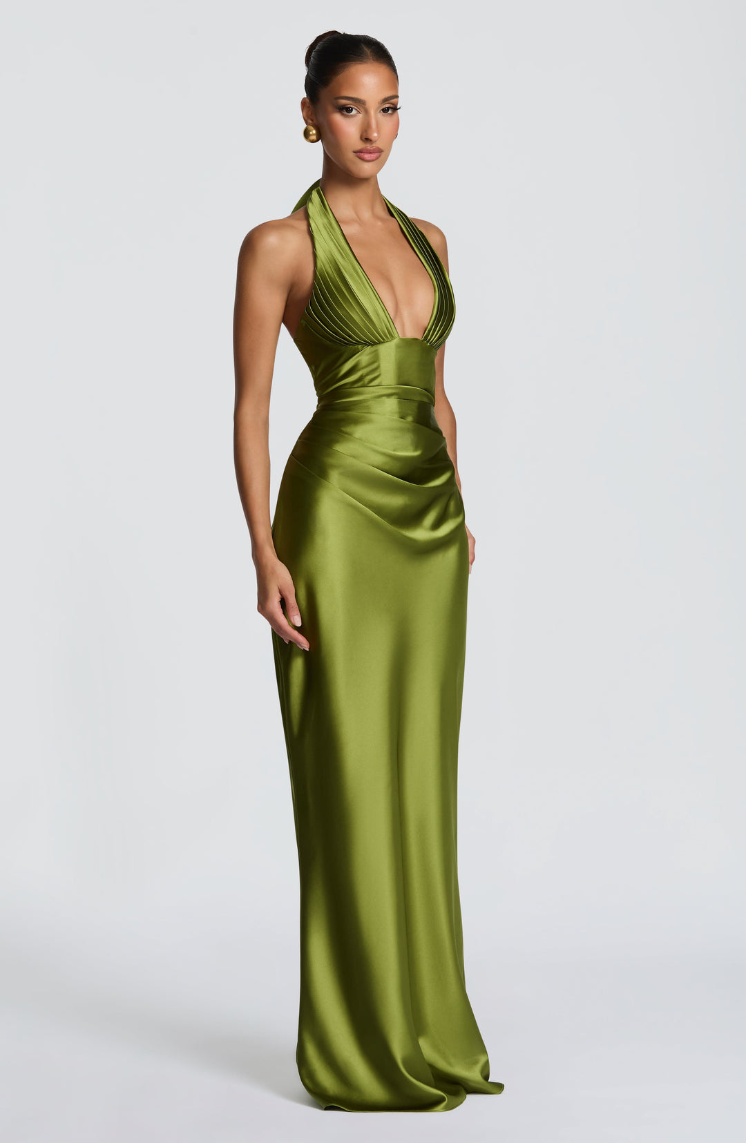 Giaessa Maxi Dress in Olive by Clandour, product photo 4