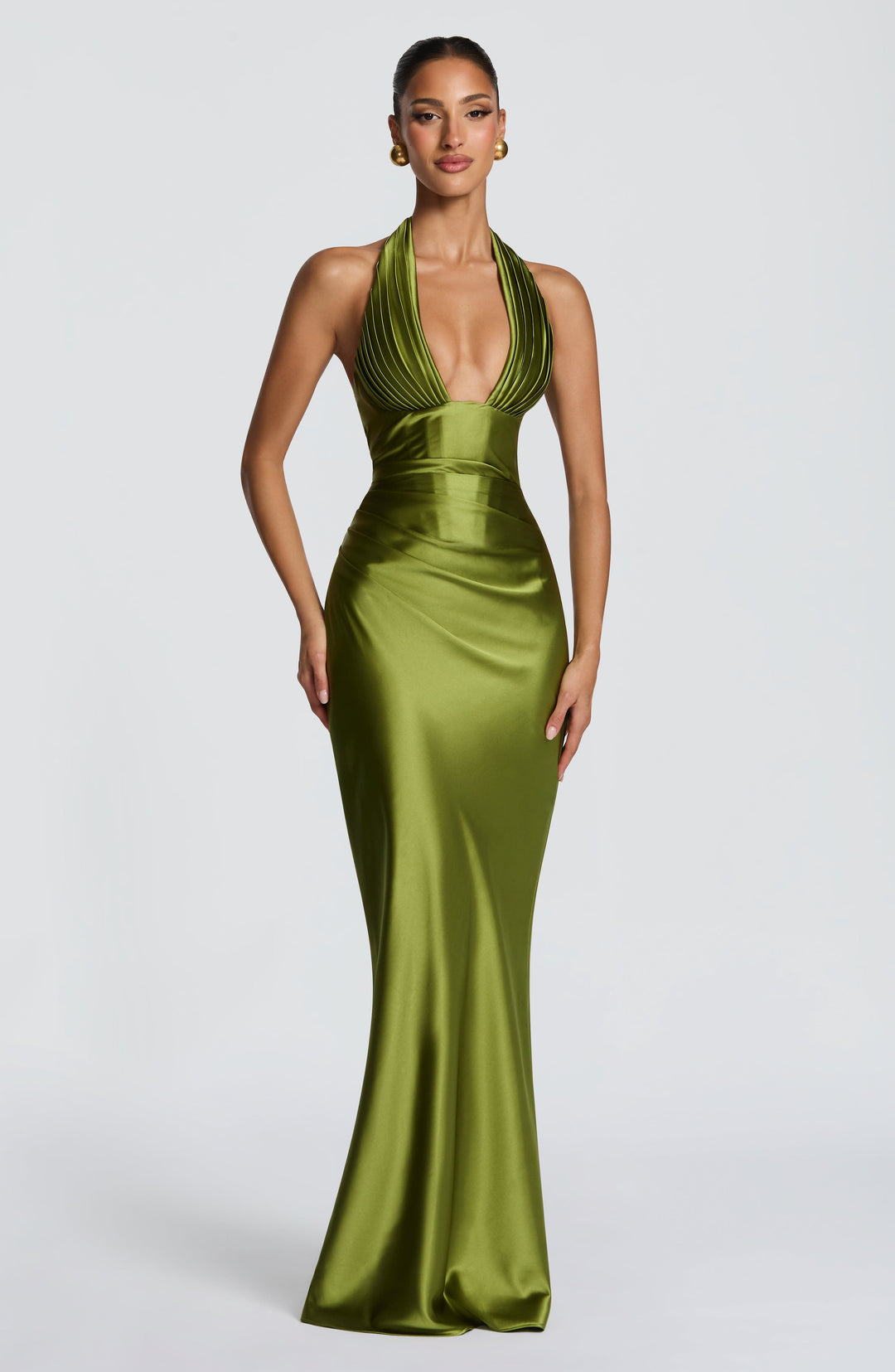 Giaessa Maxi Dress in Olive by Clandour, product photo 5