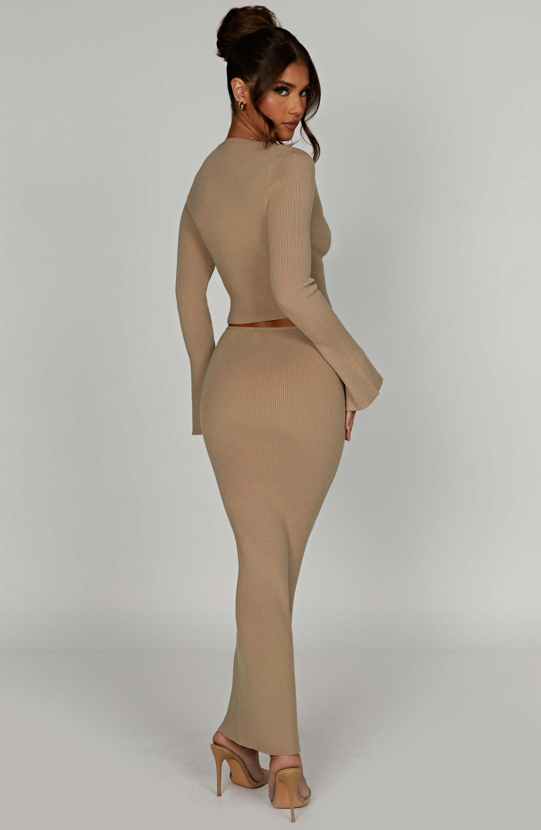 Giaette Maxi Skirt in Beige by Clandour, product photo 3