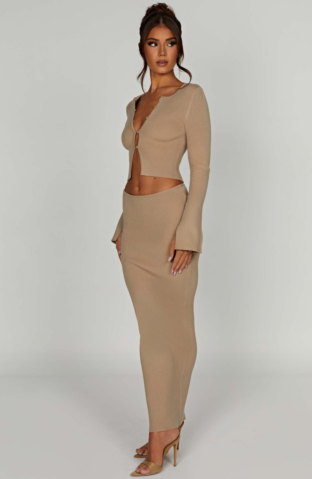 Giaette Maxi Skirt in Beige by Clandour, product photo 7