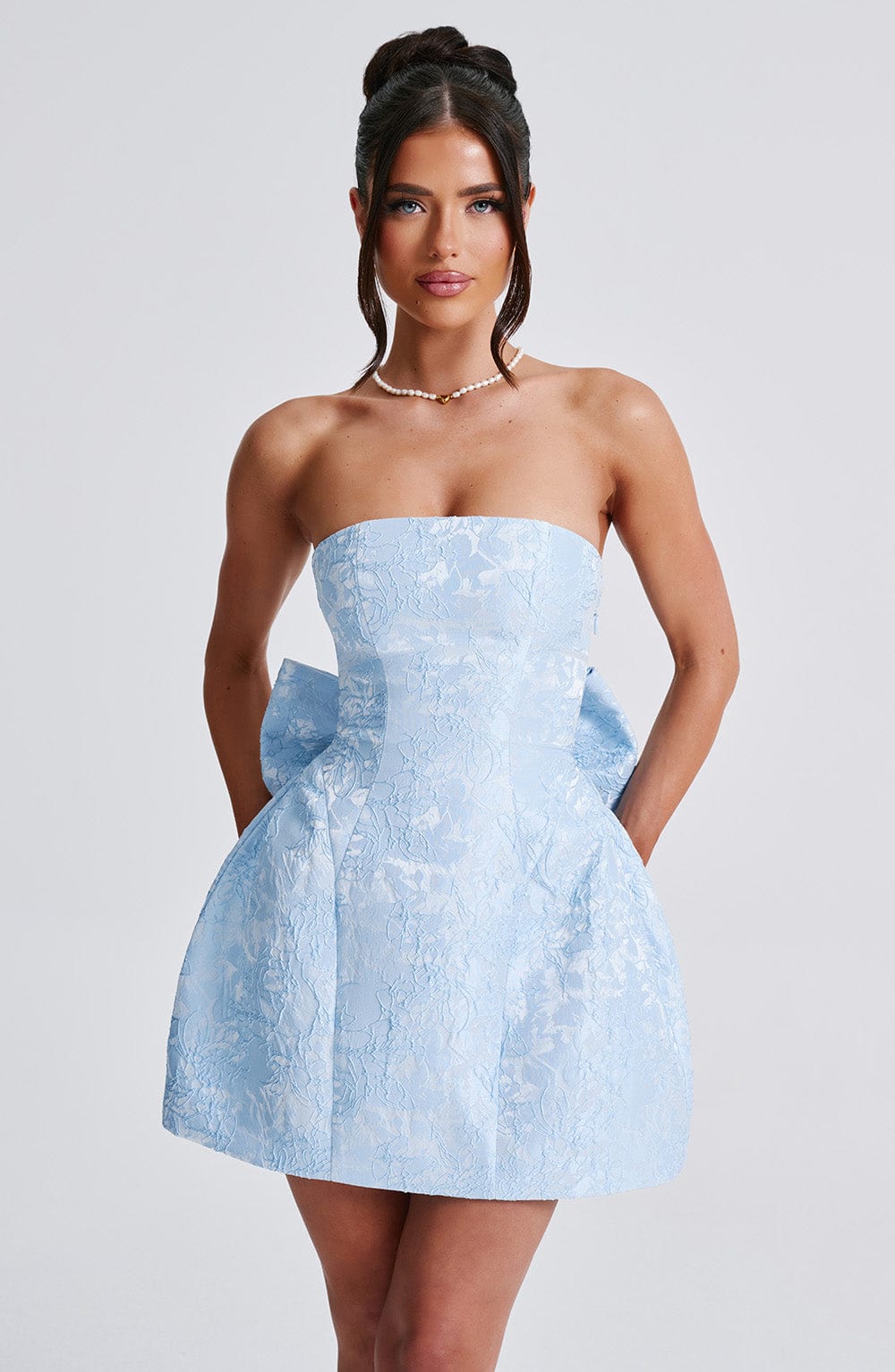 Giaina Mini Dress in Blue by Clandour, product photo 10