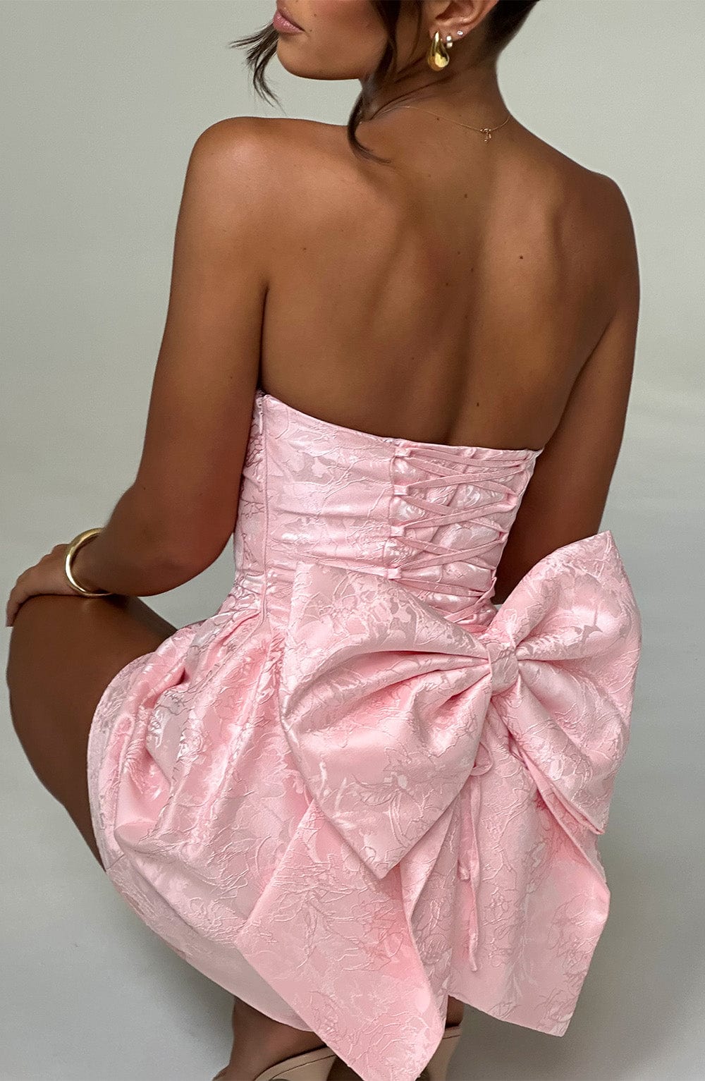 Giaina Mini Dress in Blush by Clandour, product photo 3