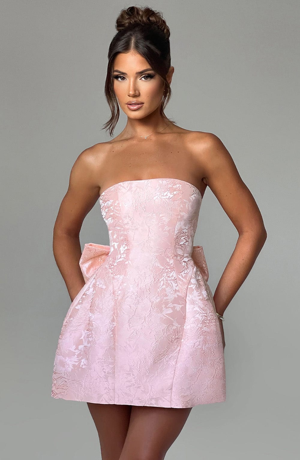 Giaina Mini Dress in Blush by Clandour, product photo 6