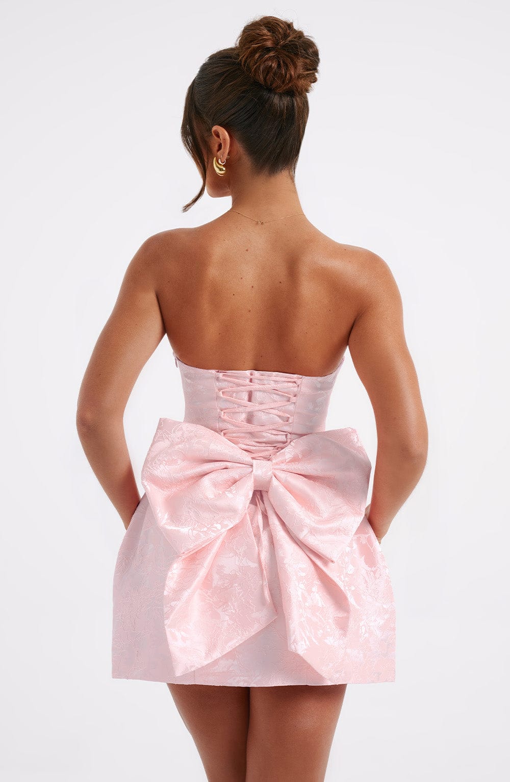 Giaina Mini Dress in Blush by Clandour, product photo 13