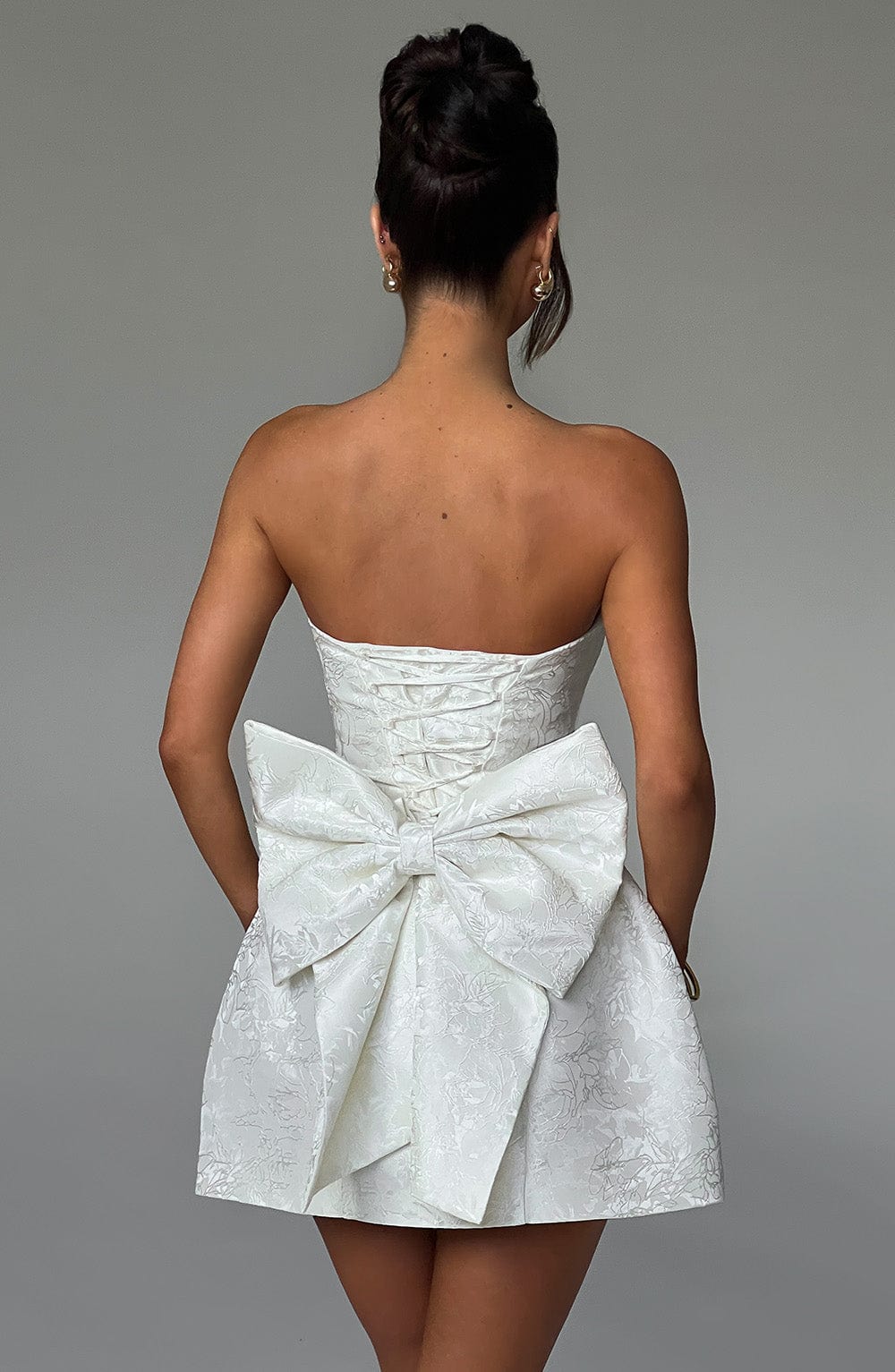 Giaina Mini Dress in Ivory by Clandour, product photo 2